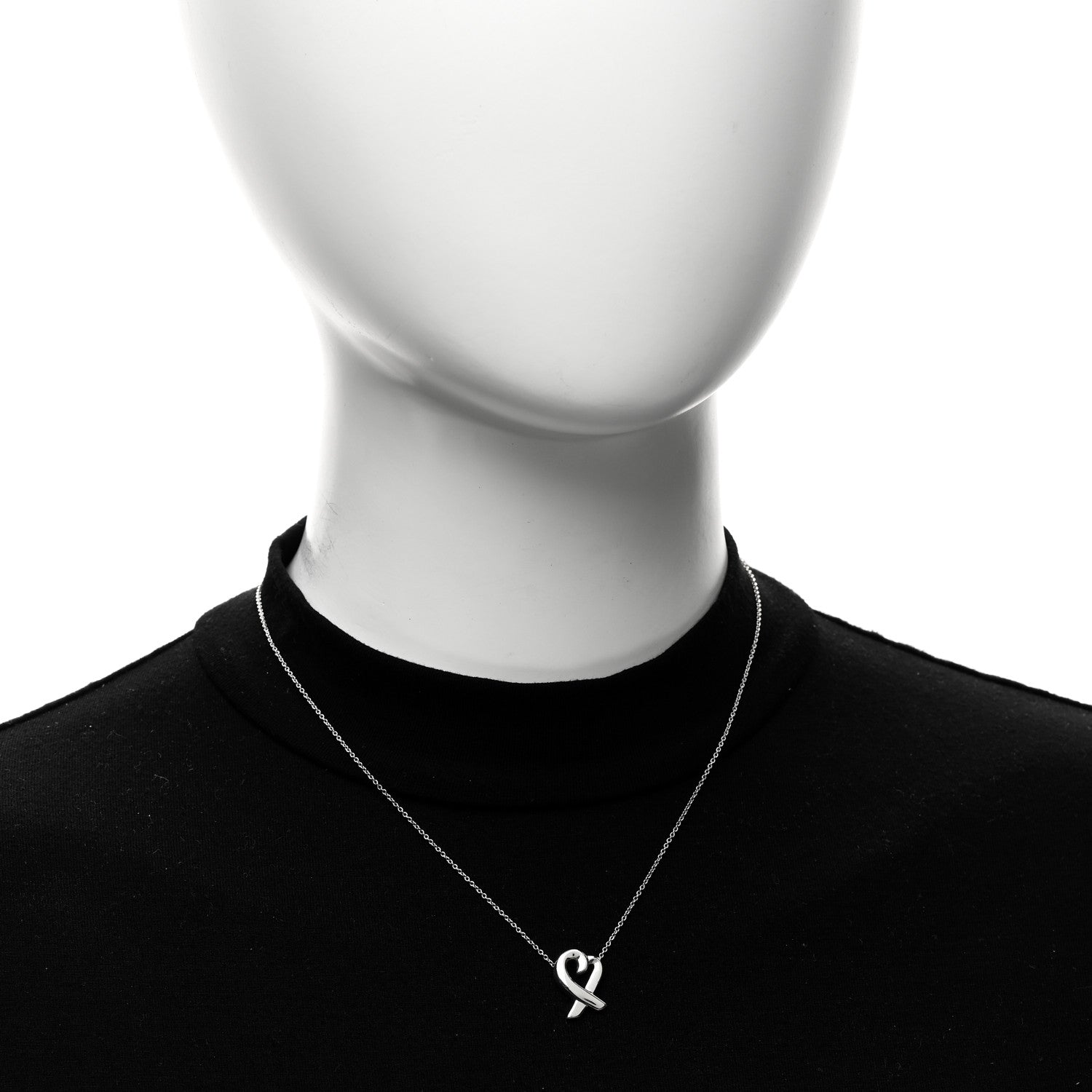 Tiffany Sterling Silver Paloma Picasso Loving Heart Pendant Necklace 2 of 6