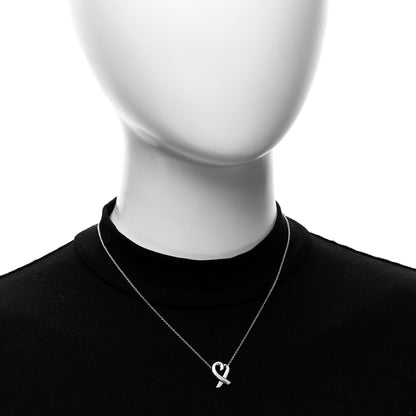 Tiffany Sterling Silver Paloma Picasso Loving Heart Pendant Necklace 2 of 6