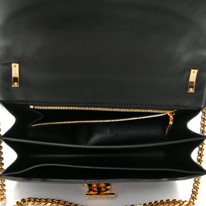 Burberry Calfskin Monogram Embossed Medium TB Chain Bag Black 5 of 10
