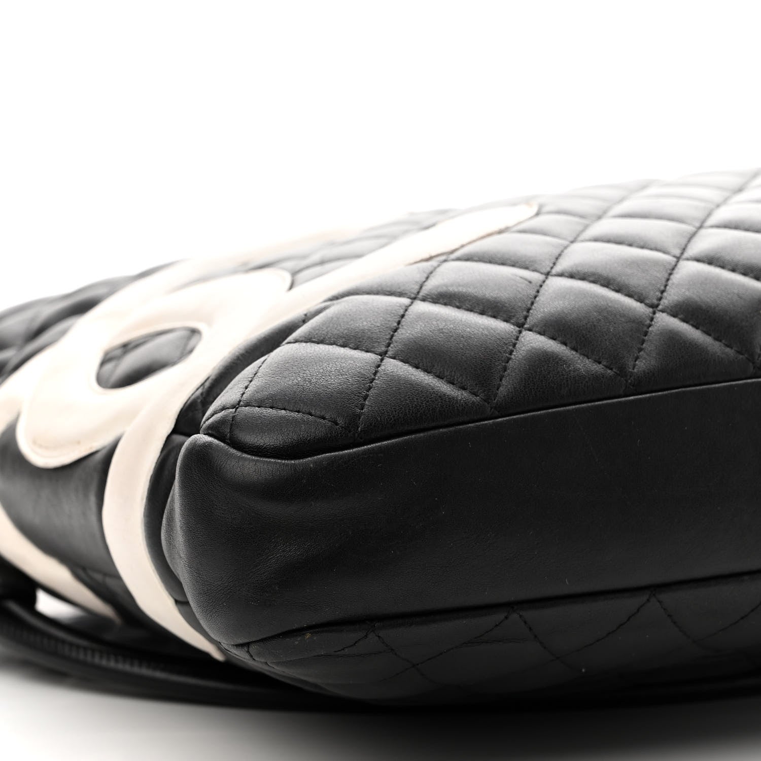 Chanel Calfskin Quilted Large Cambon Messenger Black White 9 of 12