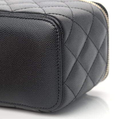 Chanel Caviar Quilted Small Vanity Case With Chain Black 9 of 9