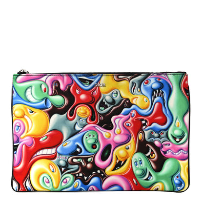 Christian Dior X KENNY SCHARF Nylon Zip Pouch Multicolor 1 of 10