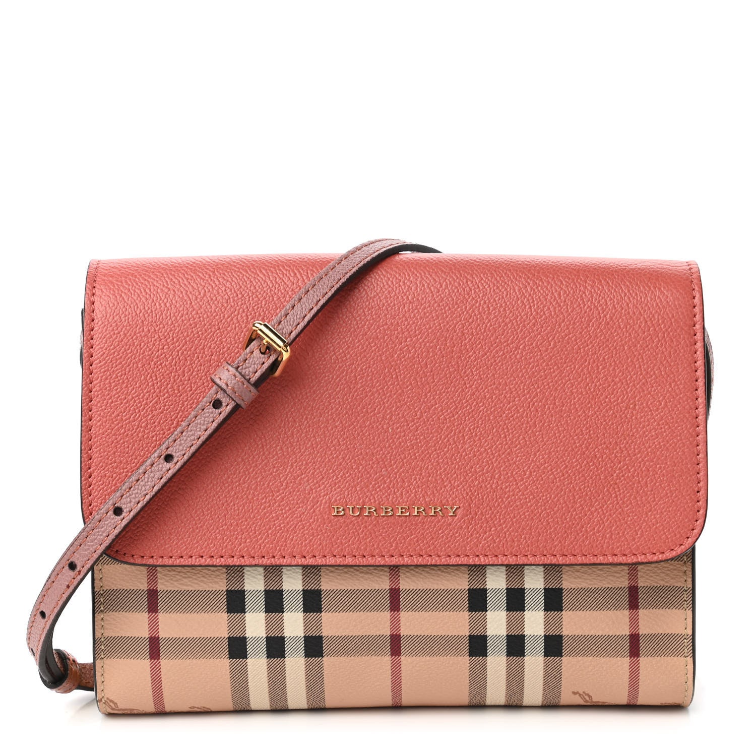Burberry Derby Calfskin Haymarket Check Small Loxley Crossbody Cinnamon Red Multicolor 1 of 11