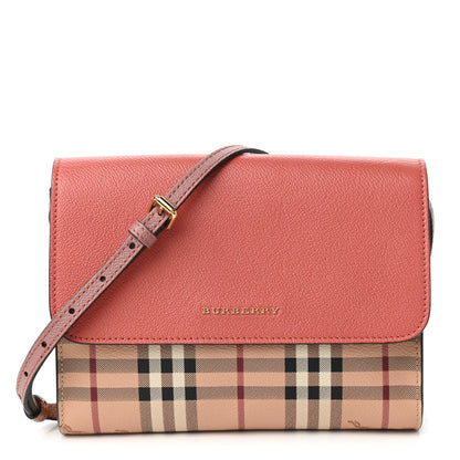 Burberry Derby Calfskin Haymarket Check Small Loxley Crossbody Cinnamon Red Multicolor 1 of 11