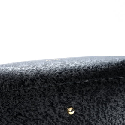 Burberry Grainy Calfskin House Check Large Banner Tote Black 8 of 8