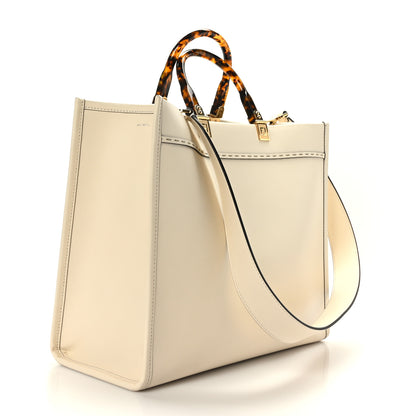 Fendi Vitello King Plexiglass Medium Fendi Sunshine Shopper Tote White Ice 6 of 15