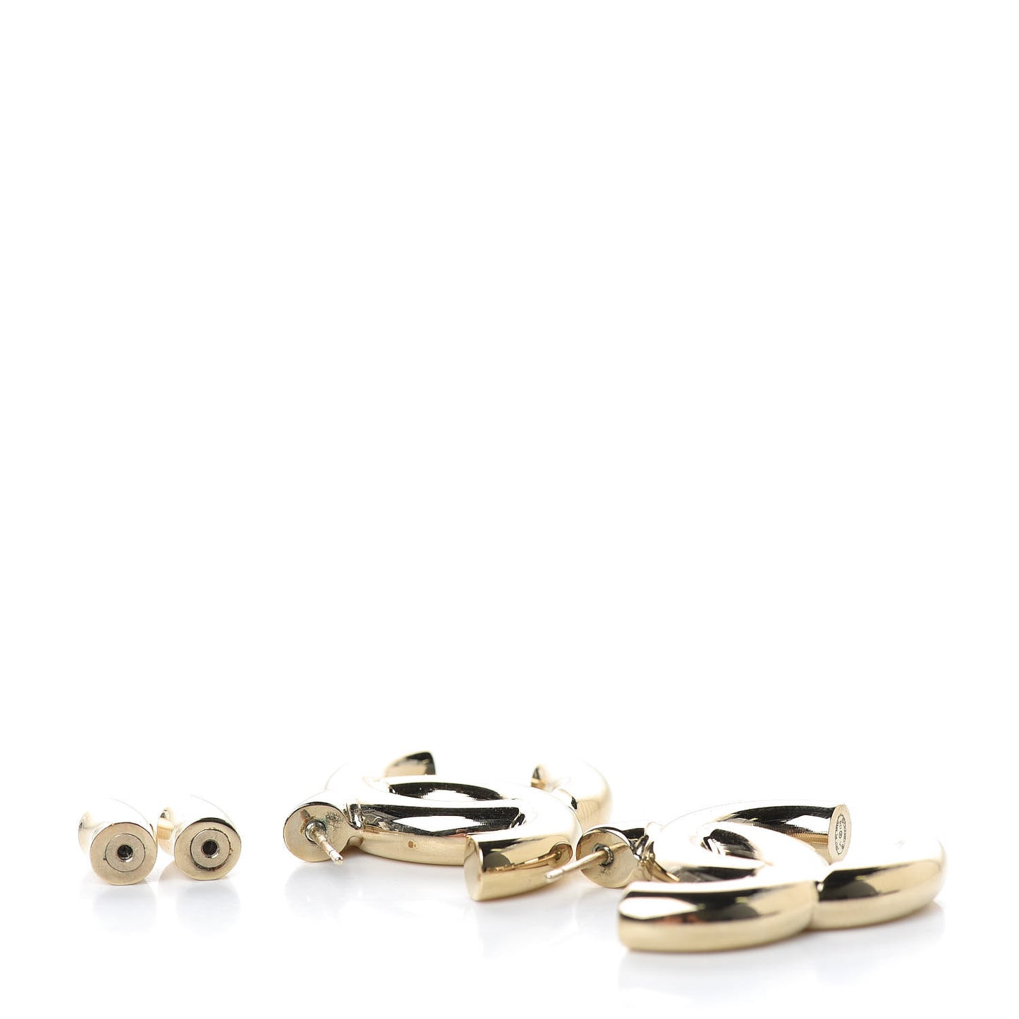 Metal CC Earrings Gold