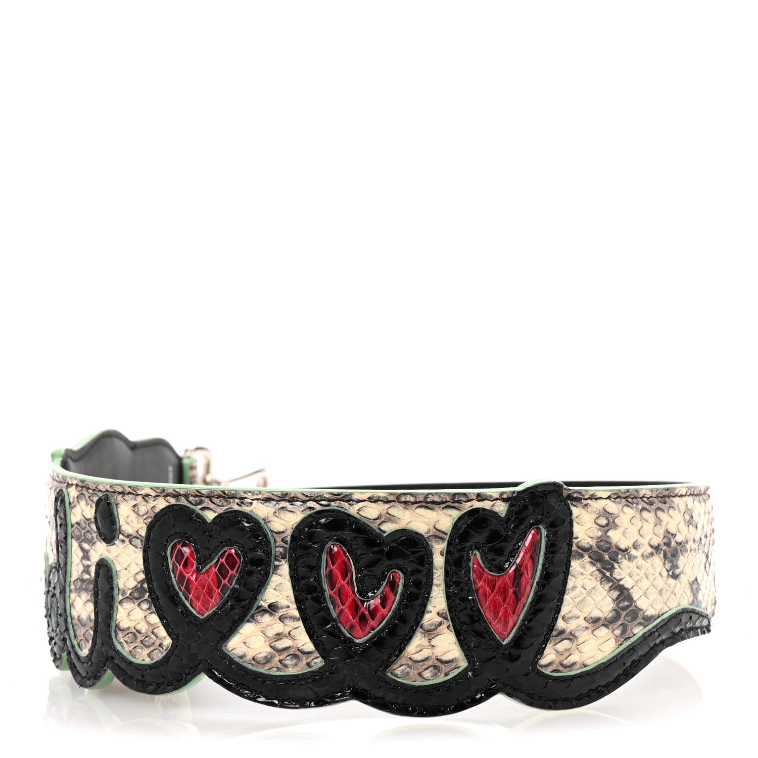 Fendi Calfskin Elaphe Open Your Heart Strap You 2 of 6