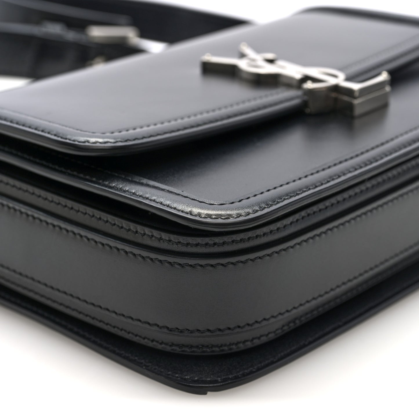 Box Calfskin Monogram Medium Solferino Satchel Black