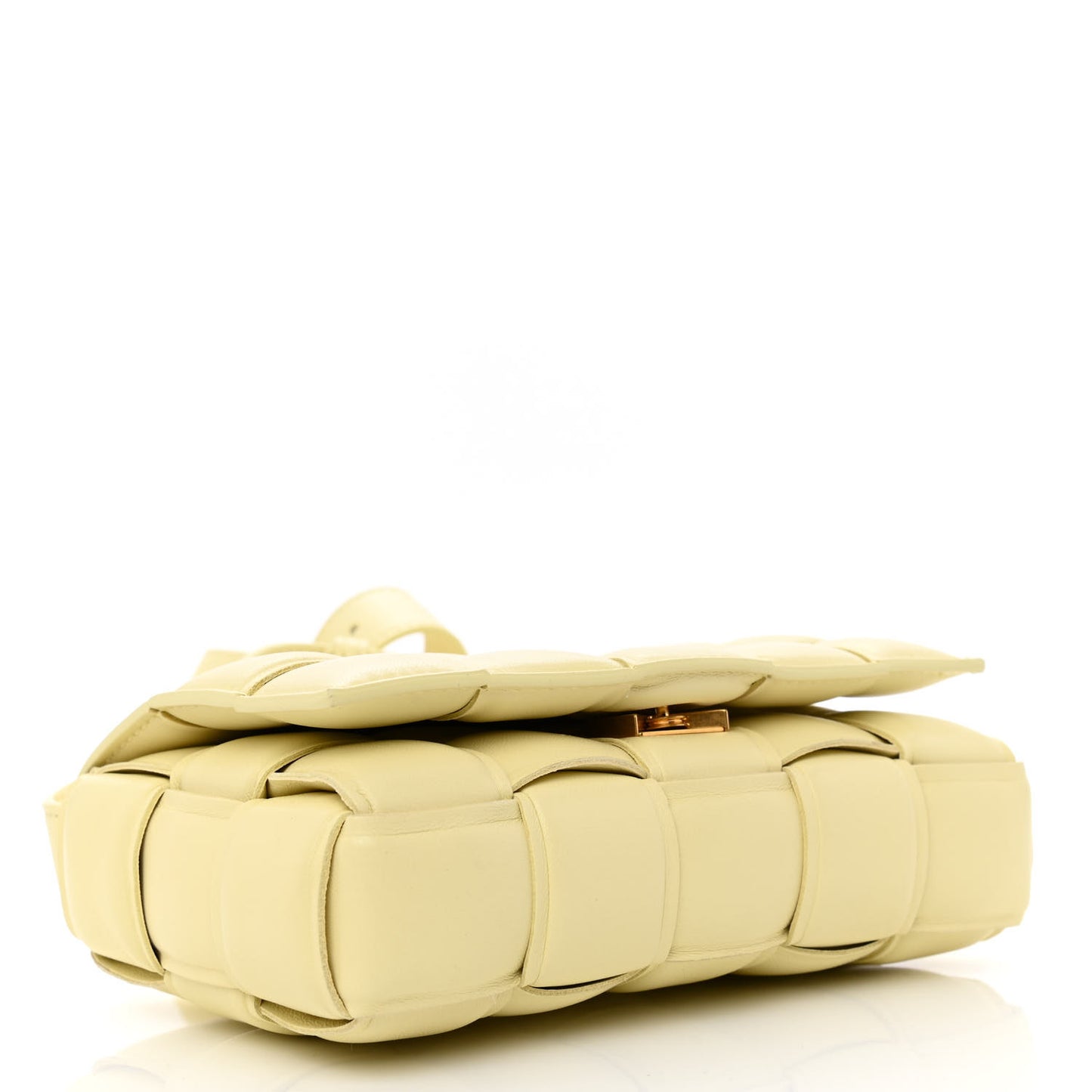 Nappa Maxi Intreccio Small Padded Cassette Crossbody Bag Ice Cream