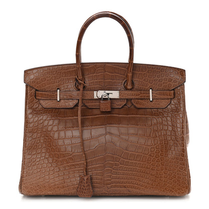 Hermes Matte Alligator Birkin 35 Alezan 1 of 10