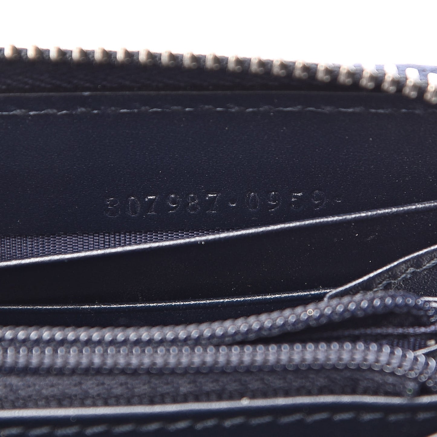 Guccissima Zip Around Wallet Blue