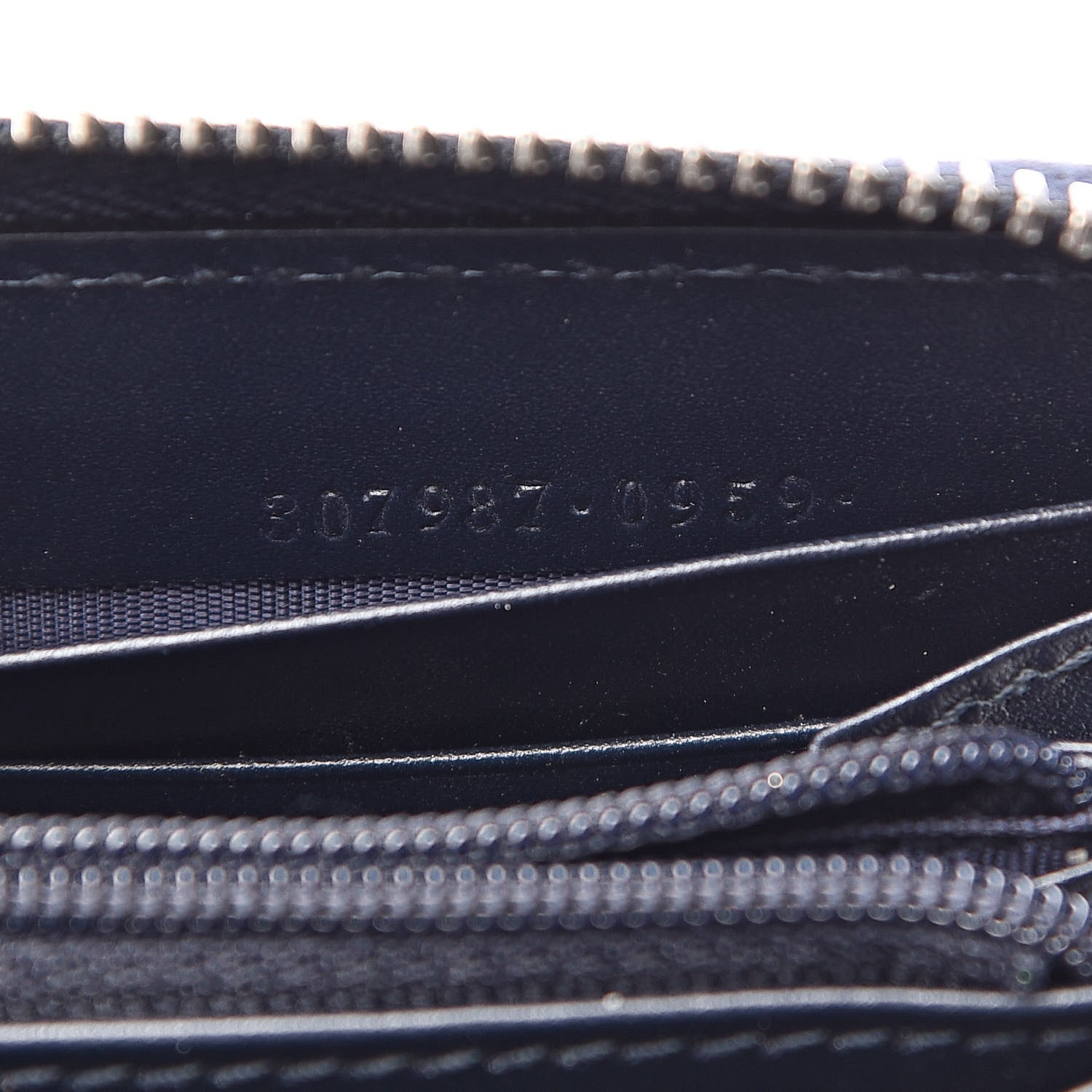 Gucci Guccissima Zip Around Wallet Blue 7 of 10