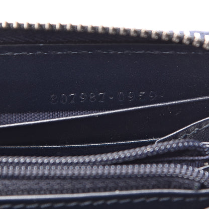 Gucci Guccissima Zip Around Wallet Blue 7 of 10