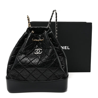 Chanel Aged Calfskin Quilted Small Gabrielle Backpack Black 11 of 11