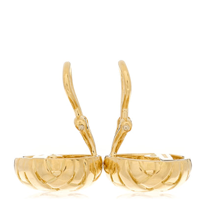 Tiffany 18K Yellow Gold Basket Weave Clip On Earrings 3 of 4