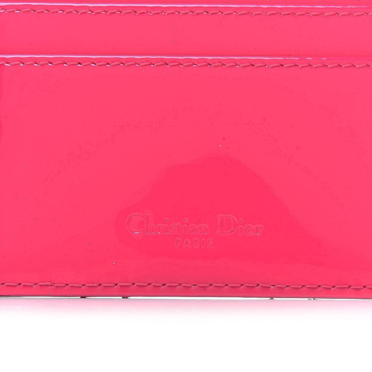 Christian Dior Patent Cannage Lady Dior Card Holder Magenta 7 of 7