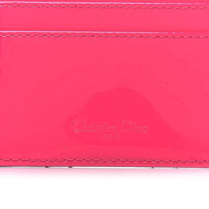 Christian Dior Patent Cannage Lady Dior Card Holder Magenta 7 of 7
