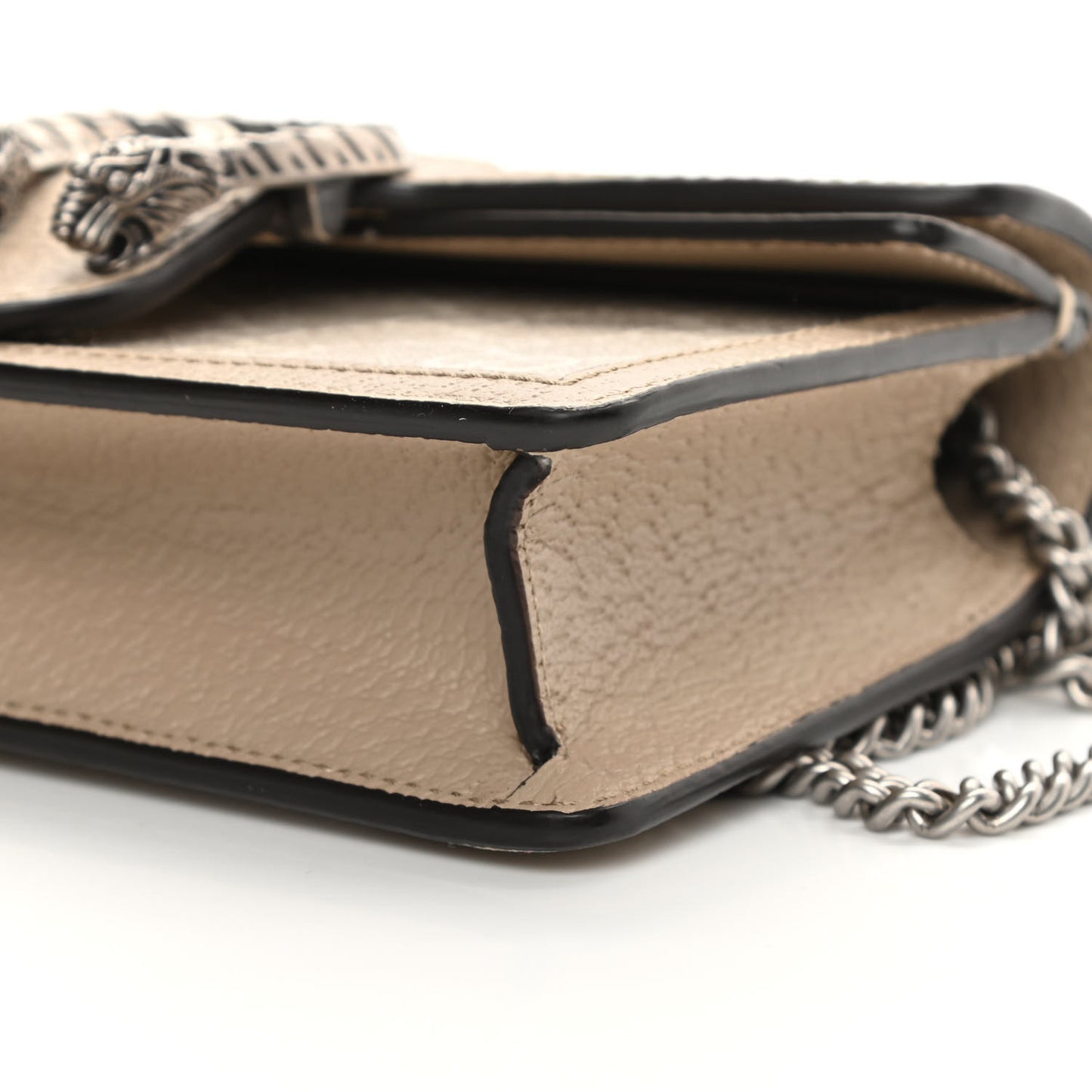 GG Supreme Monogram Textured Dollar Calfskin Super Mini Dionysus Shoulder Bag Beige Mystic White Oatmeal