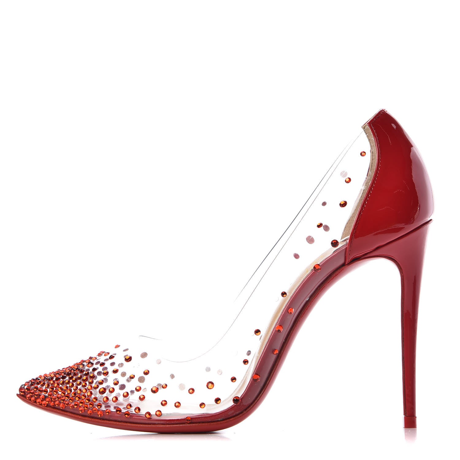 Christian Louboutin PVC Patent Degrastrass 100 Pumps 36 Red 1 of 9