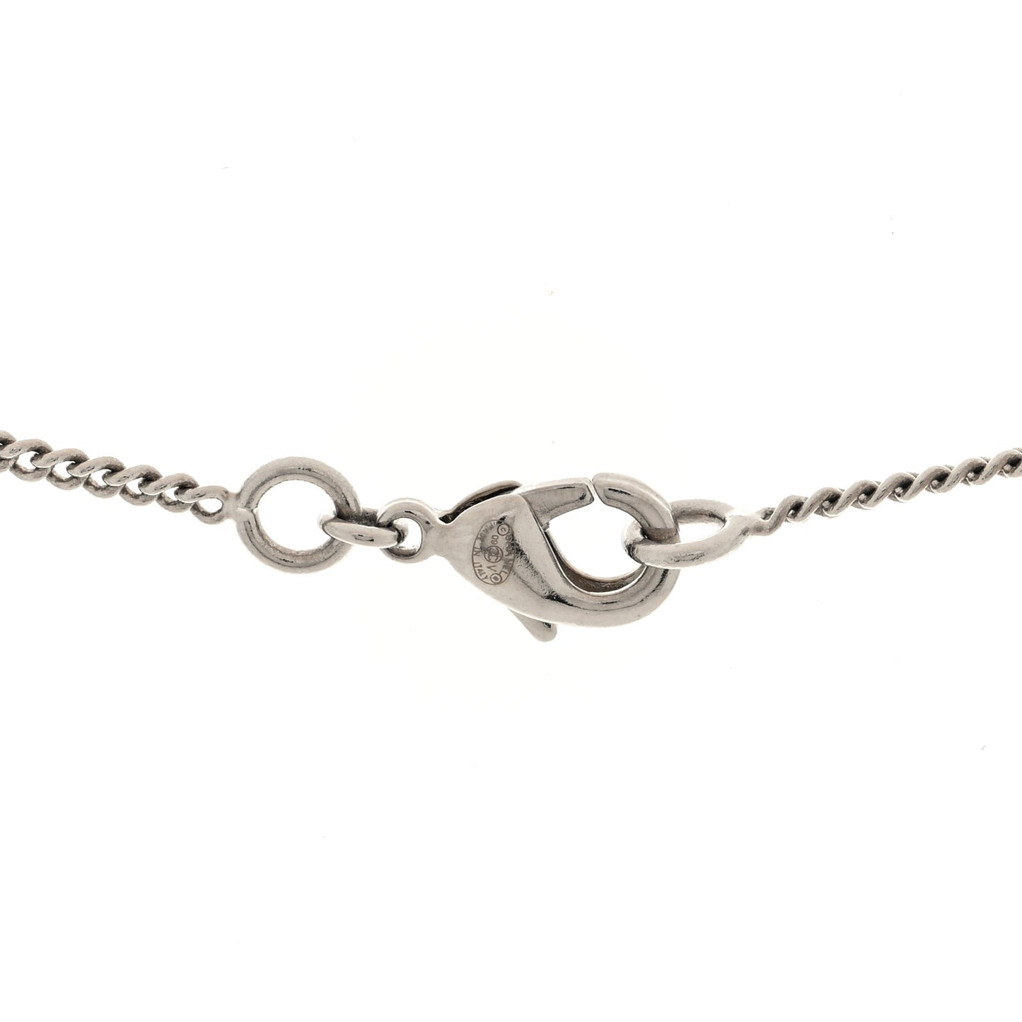 Crystal CC Pendant Necklace Silver
