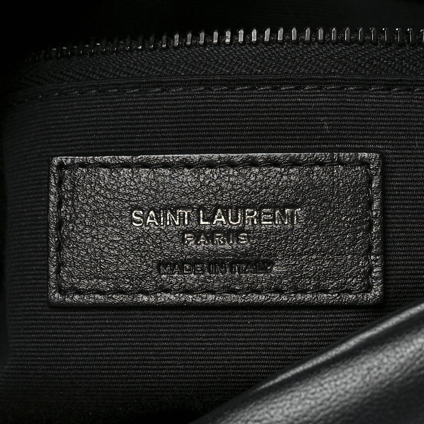 Lambskin Quilted Small Loulou Puffer Monogram Chain Satchel Black