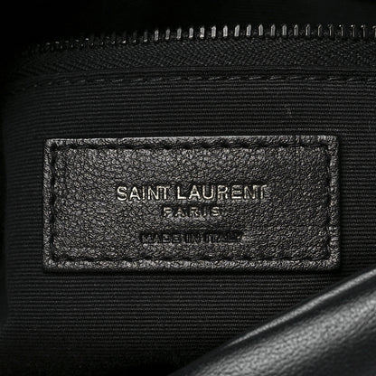 Saint Laurent Lambskin Quilted Small Loulou Puffer Monogram Chain Satchel Black 6 of 11