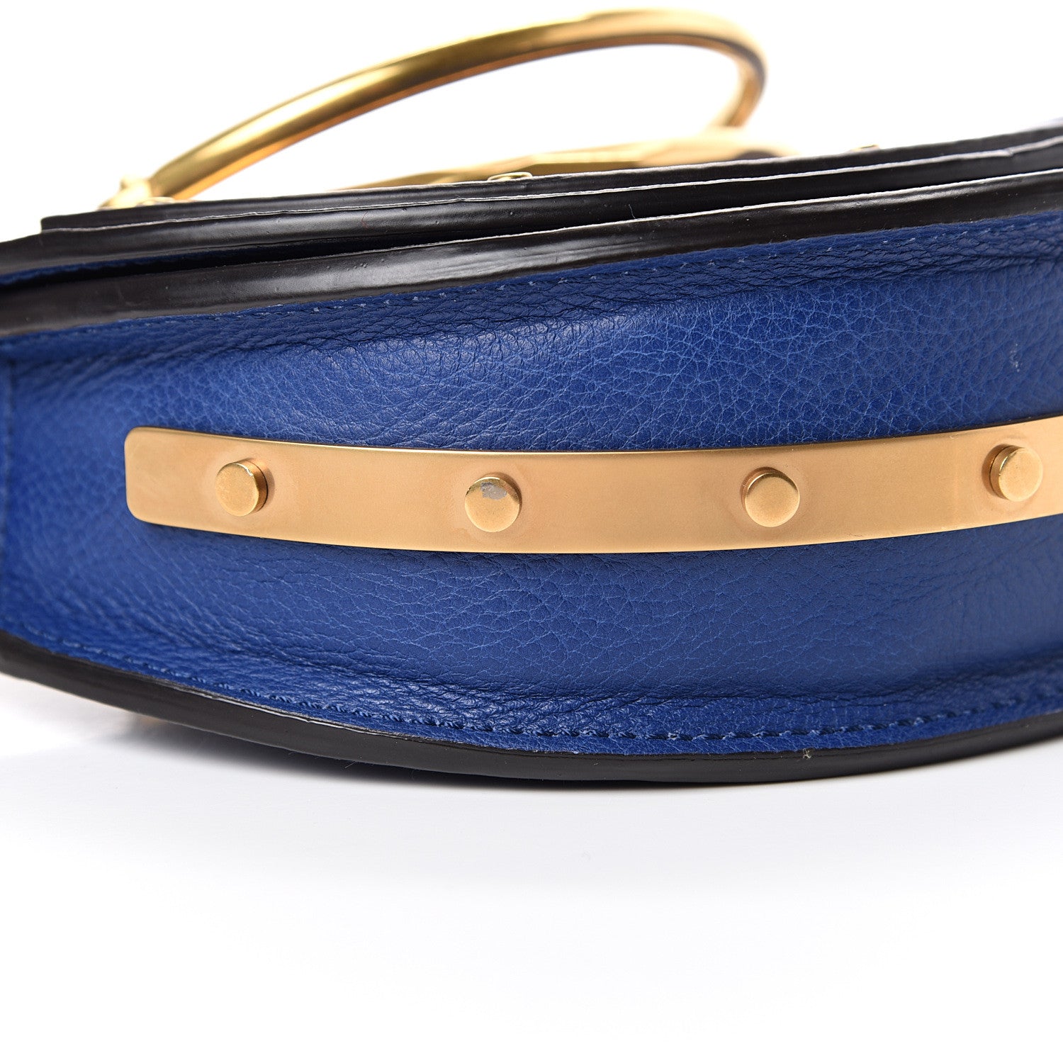 Chloe Calfskin Small Nile Bracelet Minaudiere Bag Majesty Blue 9 of 13