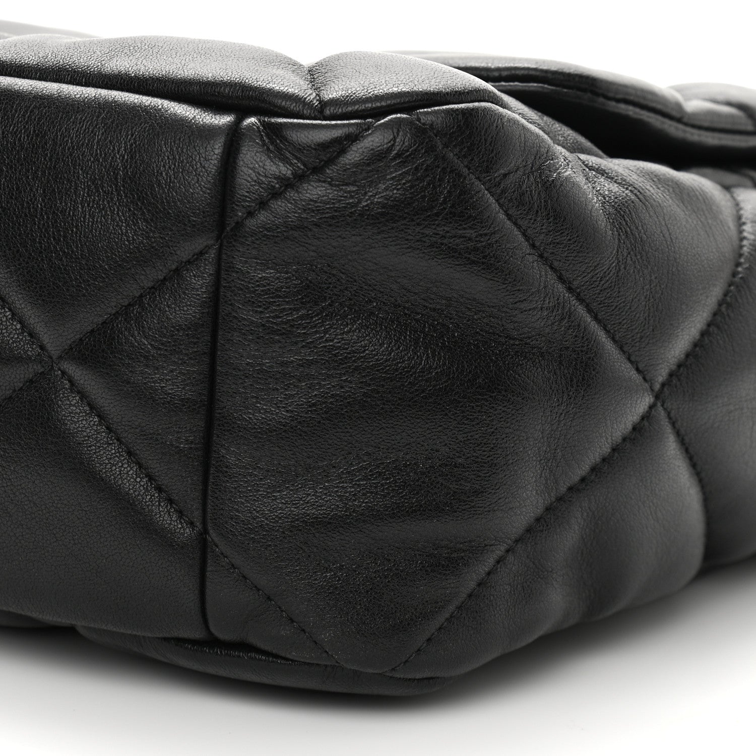 Chanel Lambskin Quilted Maxi Chanel 19 Flap Black 9 of 10