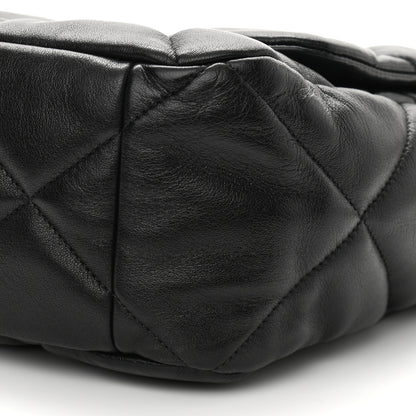 Chanel Lambskin Quilted Maxi Chanel 19 Flap Black 9 of 10
