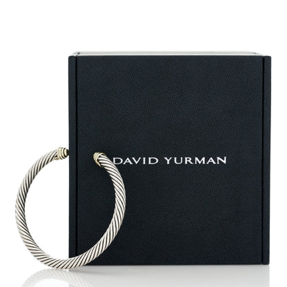 David Yurman Sterling Silver 14K Yellow Gold 5mm Cable Classics Bracelet 5 of 5