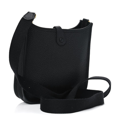 Hermes Taurillon Clemence Evelyne TPM Black 2 of 4