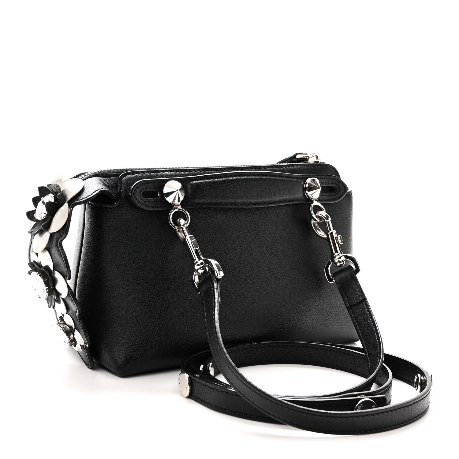 カ*ォ様 FENDI バック Fendi Shiny Nappa Crystal Croc Tail Mini By The Way Boston Bag