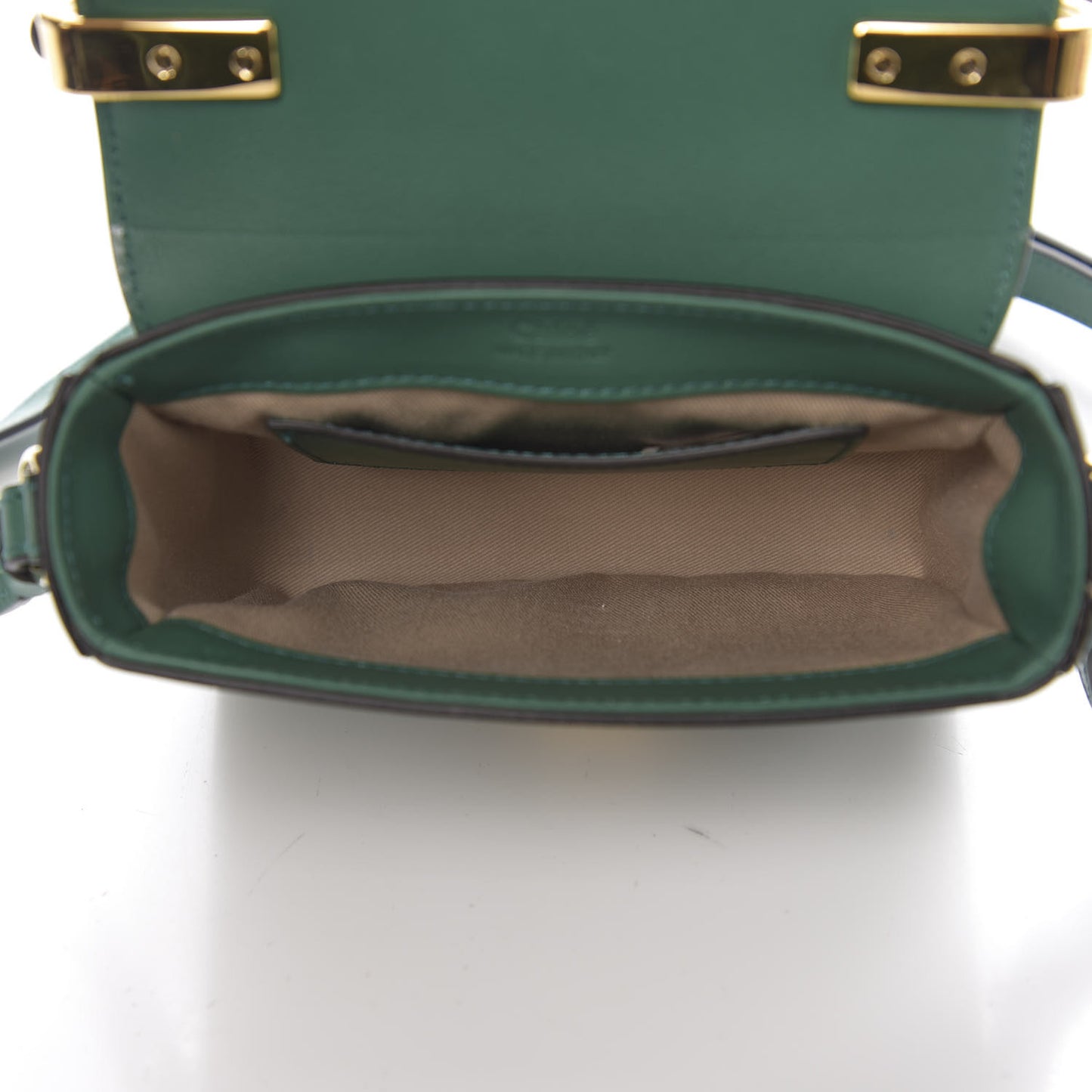 Calfskin Crocodile Embossed Mini C Double Carry Woodsy Green