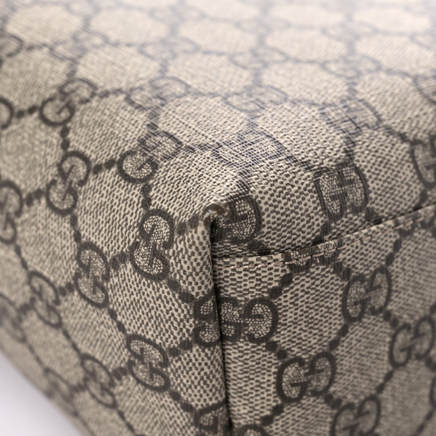 GG Supreme Monogram Margaux Calfskin Childrens Day Backpack Beige Ebony Cocoa Dark Chocolate