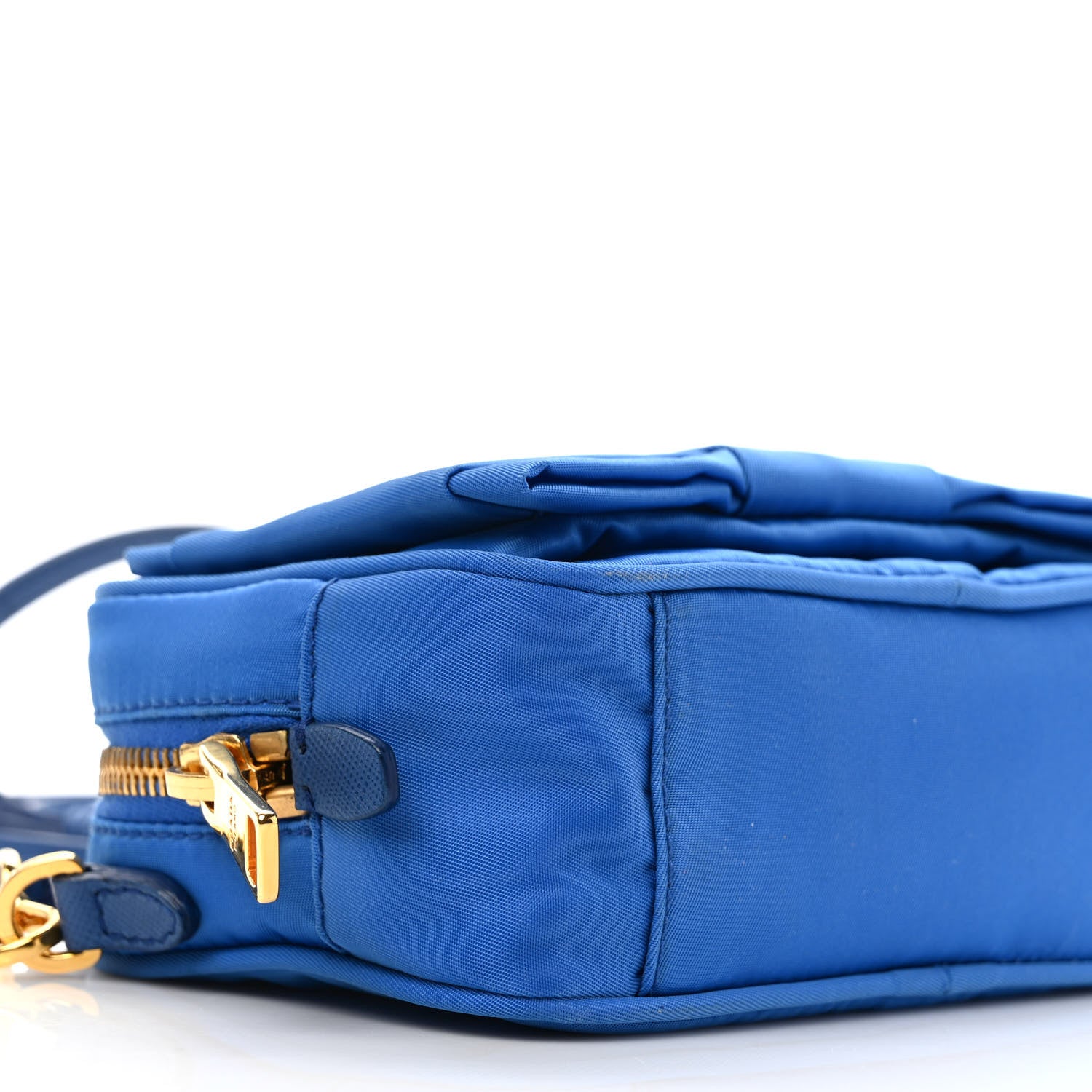 Prada Tessuto Nylon Bow Camera Bag Blue 5 of 10