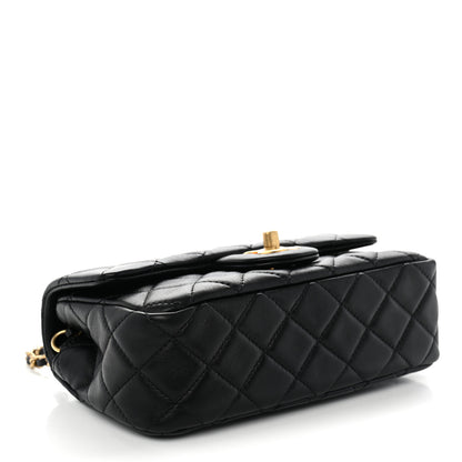Chanel Lambskin Quilted Mini Rectangular Pearl Crush Flap Black 4 of 10