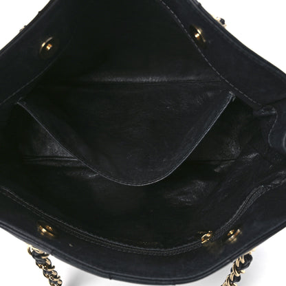 Chanel Calfskin Stitched Chocolate Bar Shopping Tote Black 12 of 12
