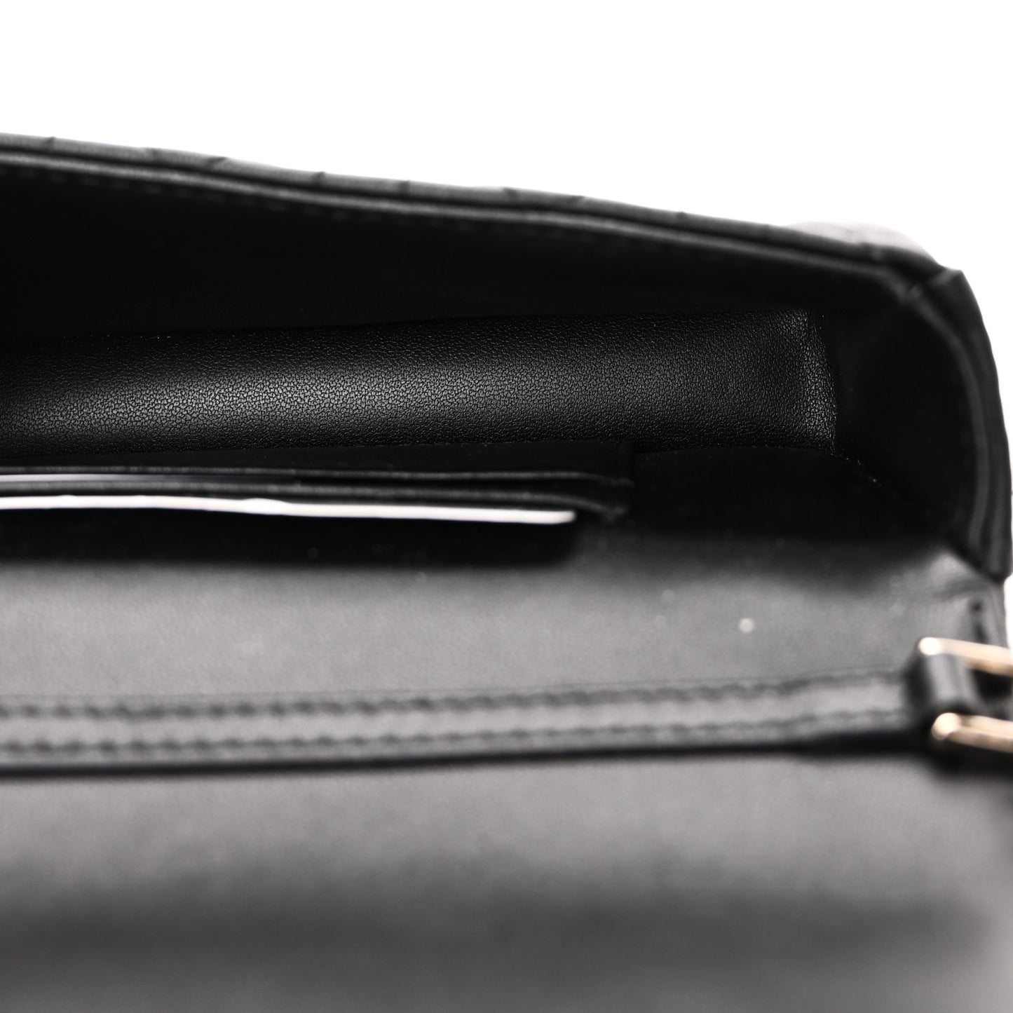 Lambskin Cannage Dior Talk Phone Pouch Black