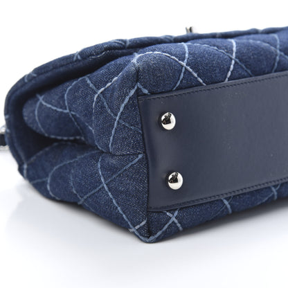 Chanel Denim Quilted Mini Coco Handle Flap Blue 9 of 14