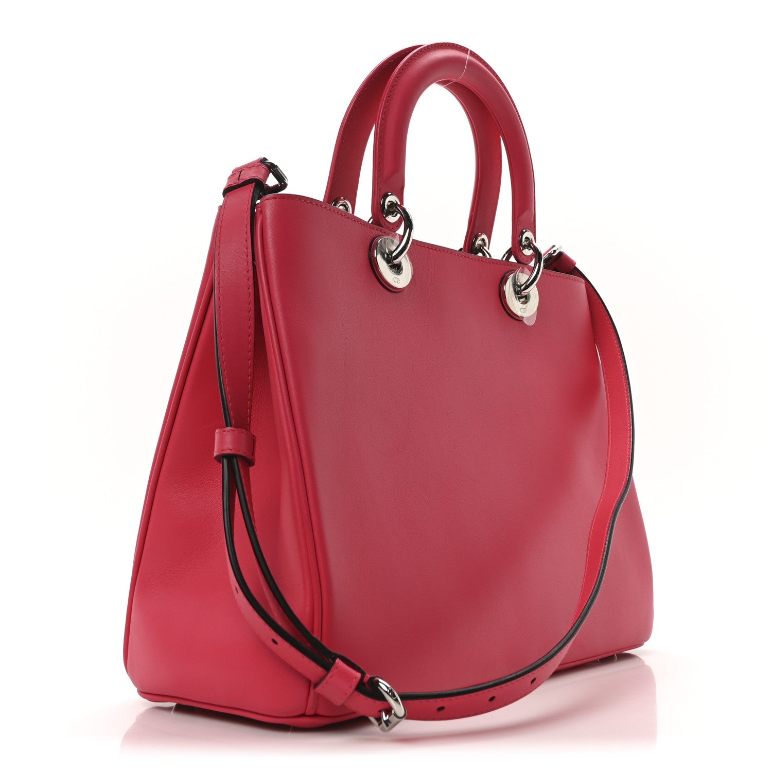 Christian Dior Smooth Calfskin Medium Diorissimo Tote Fuchsia 4 of 10