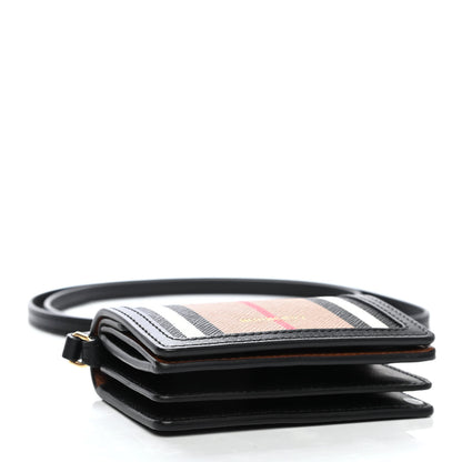 Burberry Calfskin House Check Card Case with Strap 3 of 4