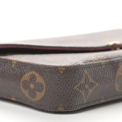 Louis Vuitton Monogram Pochette Felicie Chain Wallet Fuchsia 6 of 15