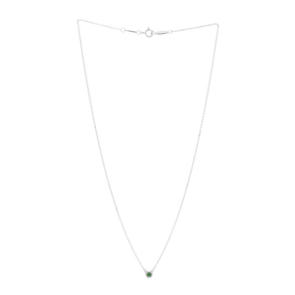 Tiffany Sterling Silver Tsavorite Garnet Elsa Peretti Color by the Yard Pendant Necklace 3 of 4