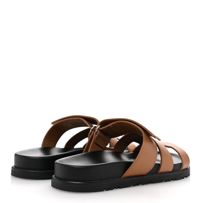 Hermes Calfskin Womens Chypre Sandals 35.5 Naturel 5 of 9