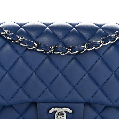 Chanel Lambskin Quilted Medium Double Flap Blue 20 of 37