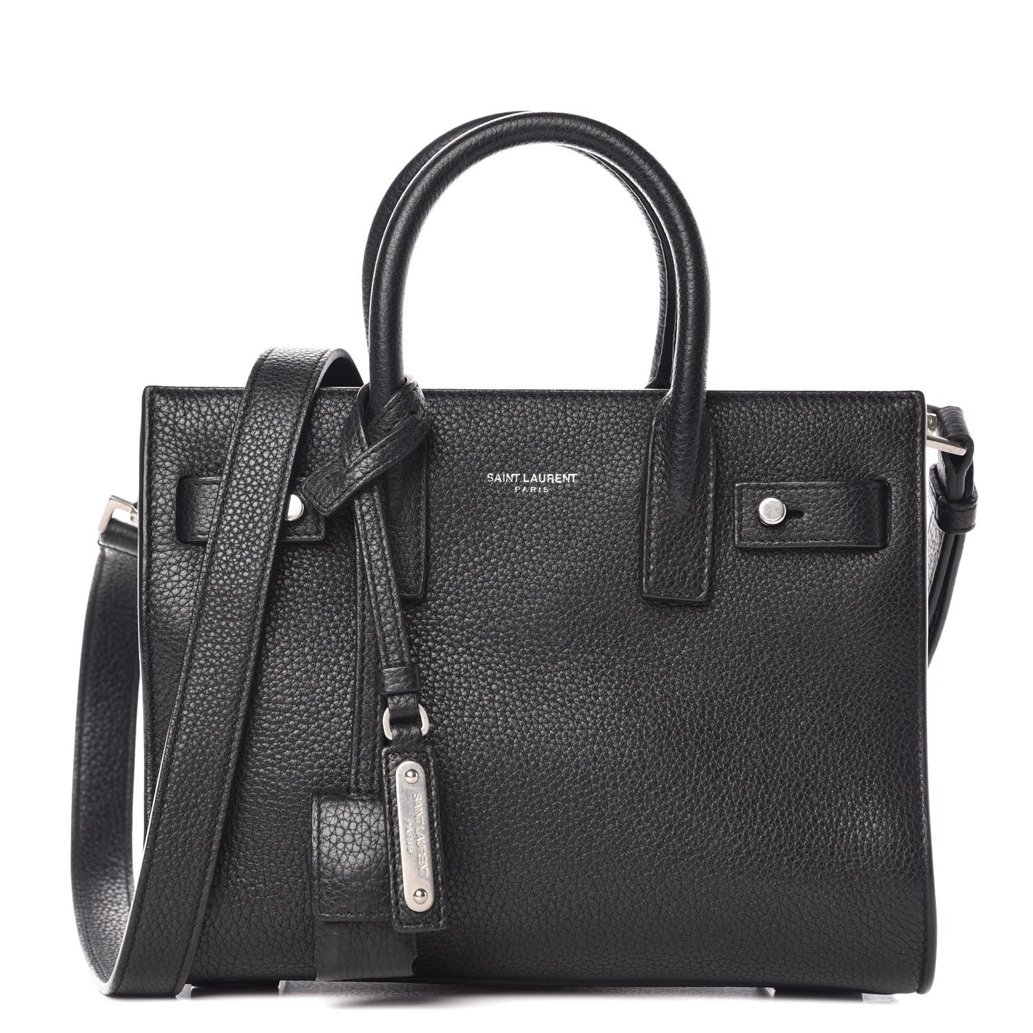 Saint Laurent Grained Calfskin Nano Sac De Jour Souple Black 1 of 6