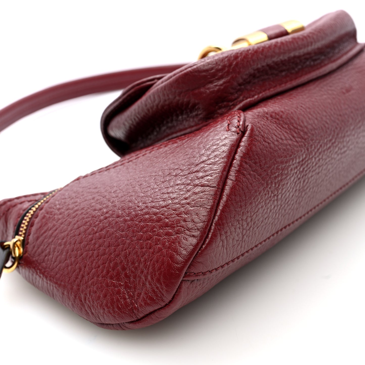 Grained Calfskin The 99 Shoulder Bag Brunet Brunet Red