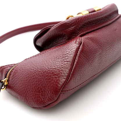 Chloe Grained Calfskin The 99 Shoulder Bag Brunet Brunet Red 9 of 10