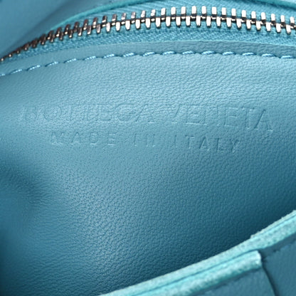 Bottega Veneta Lambskin Maxi Intrecciato Small Cassette Crossbody Bag Mermaid 7 of 10
